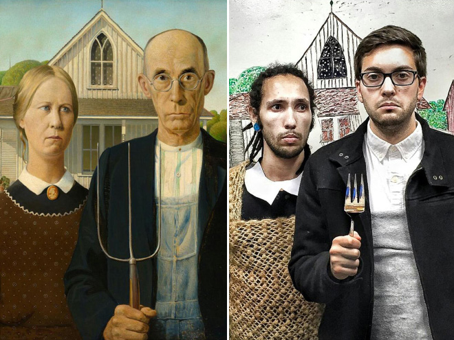 Funny recreated painting.