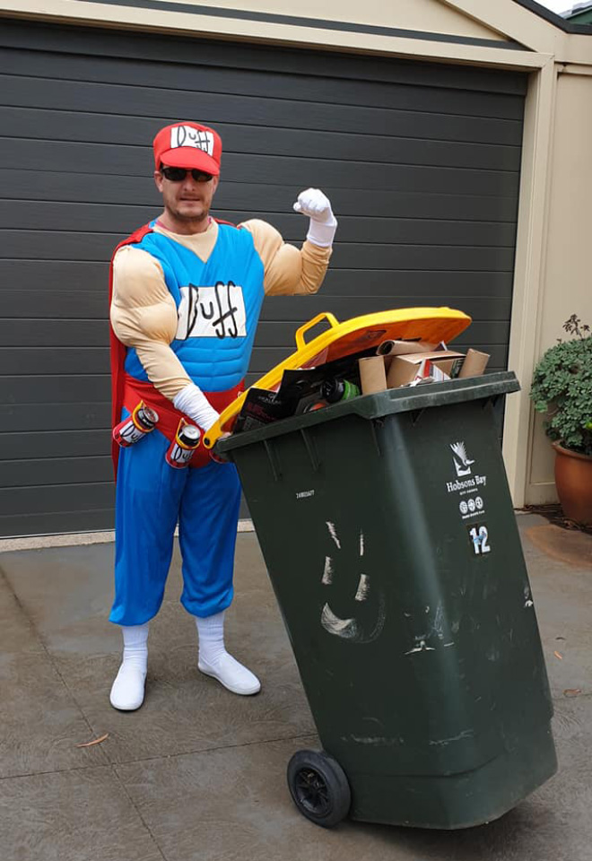 Why not take out the trash in a costume?