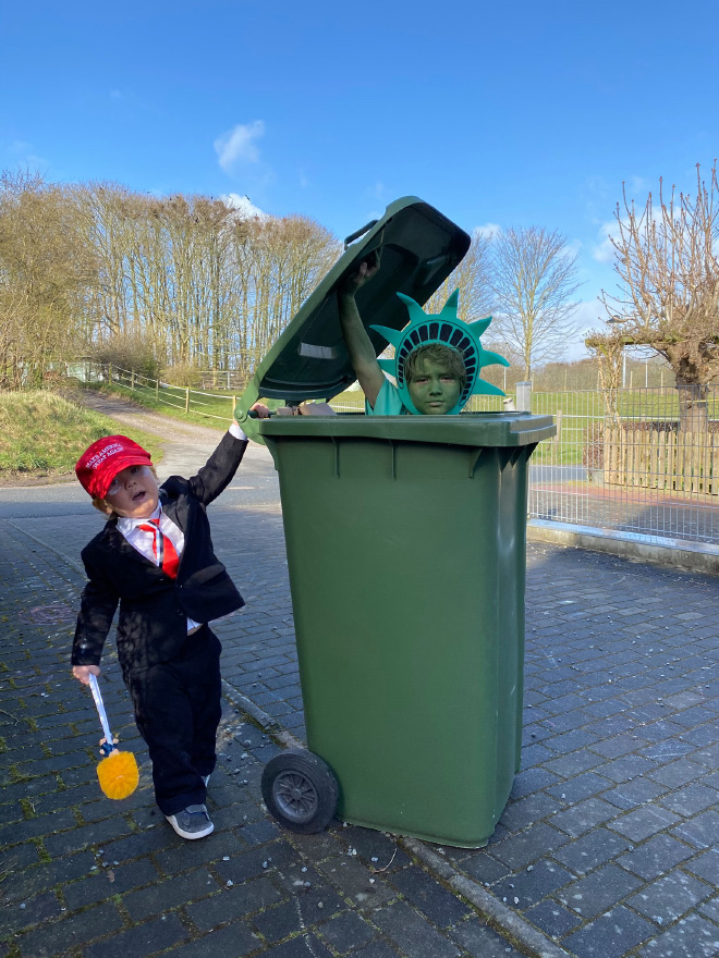 Why not take out the trash in a costume?