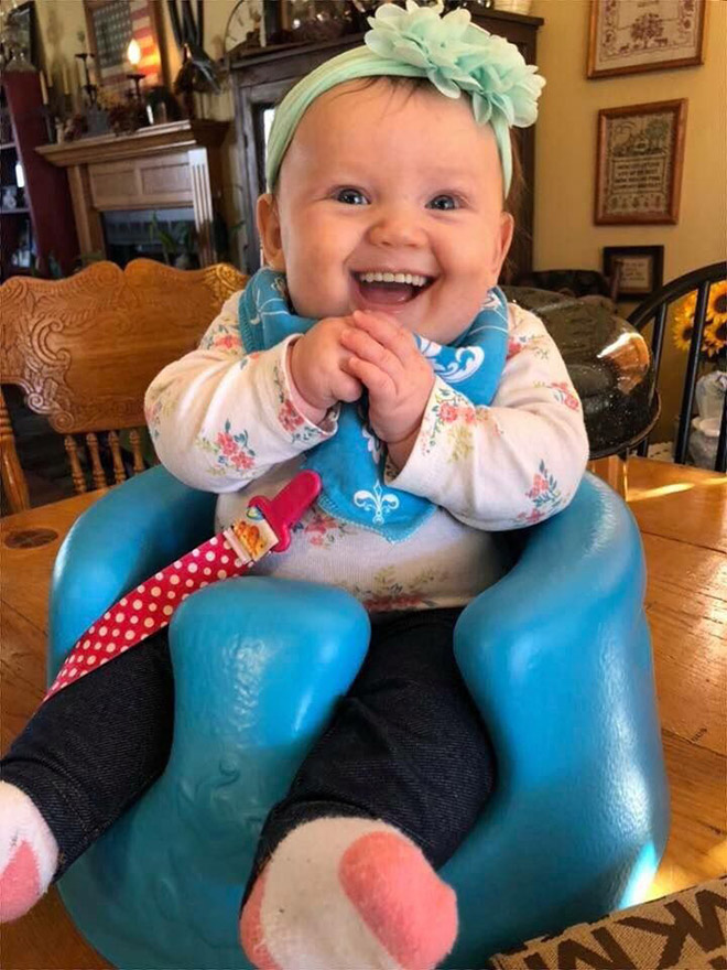 Babies with adult teeth look really creepy.