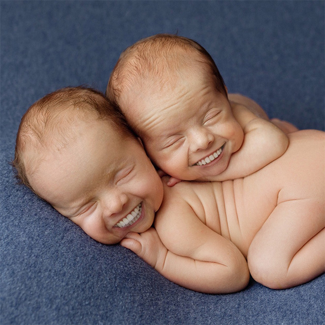 Babies with adult teeth look really creepy.