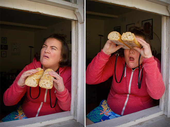 What to do if you have a baguette and are bored out of your mind? This.