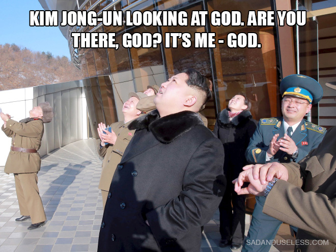 Kim Jong-un looking at things.