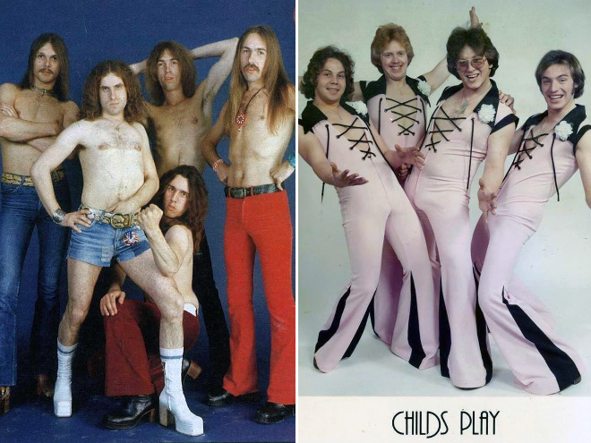 Awkward band publicity photo.