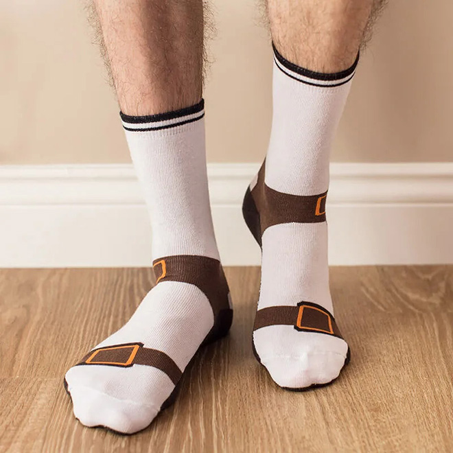 Crime against fashion: sock sandals!