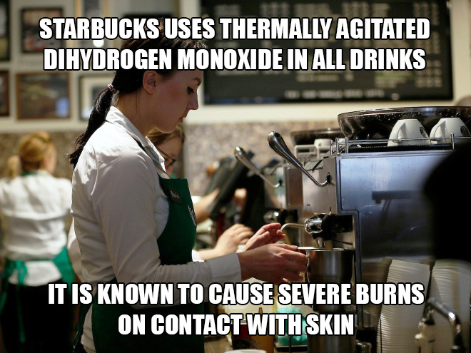 Dihydrogen monoxide is silently killing us all!