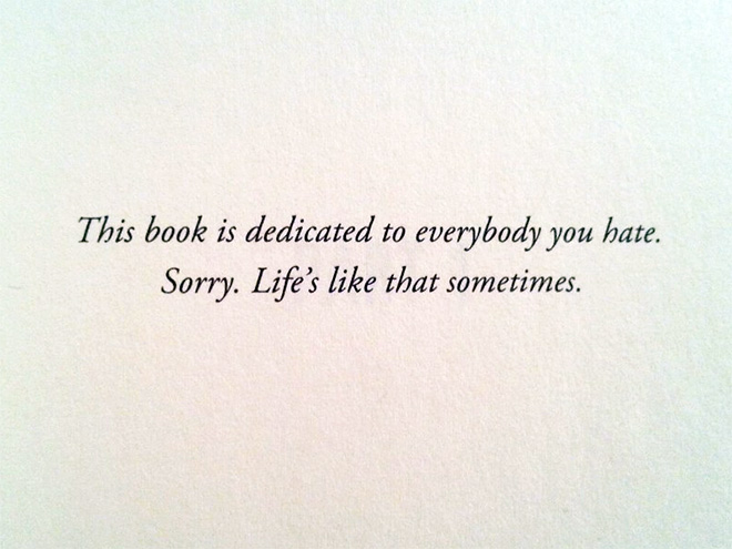 Great book dedication.
