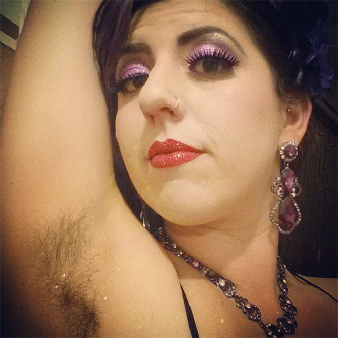 Some people will stick glitter into their armpit hair for attention.