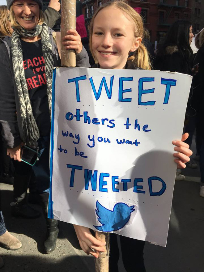 Kids make the best protest signs.