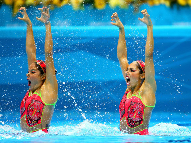 Synchronised swimming is a truly majestic sport.