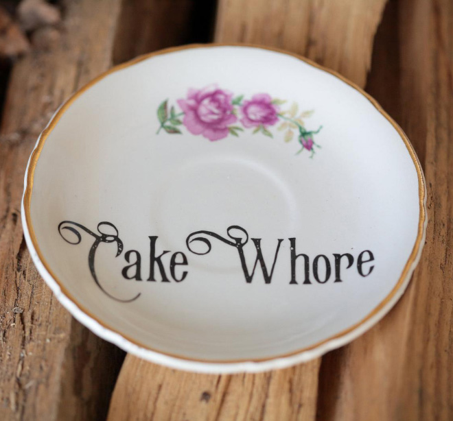 Plate for cake lovers.