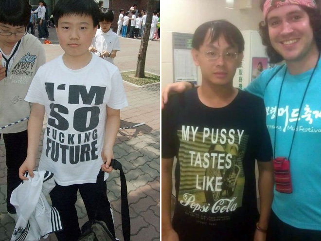 They'll wear anything in Asia...