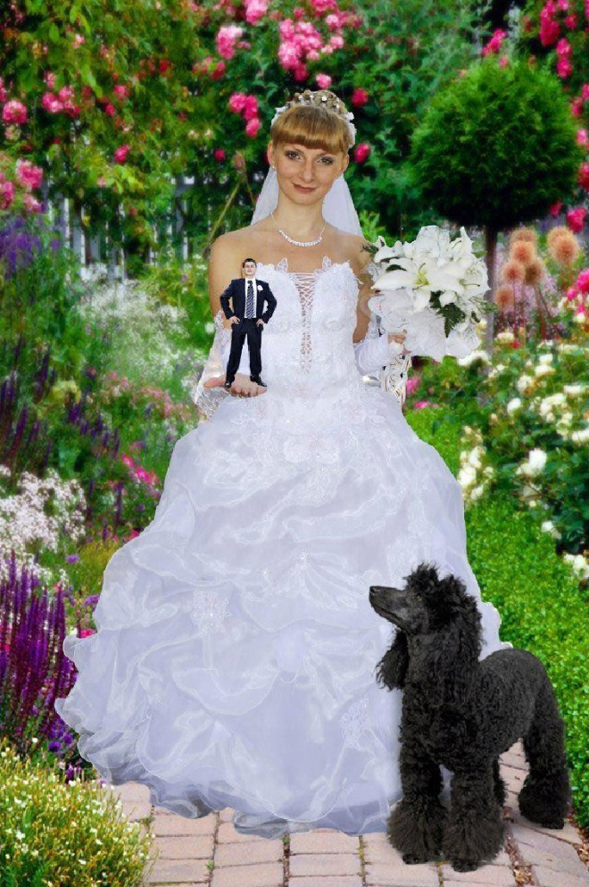 Awfully photoshopped Russian wedding pictures are awesome.