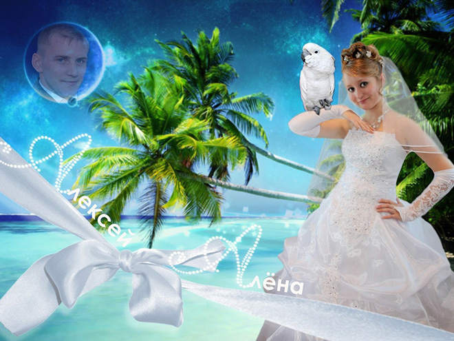 Awfully photoshopped Russian wedding pictures are awesome.