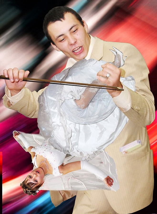 Awfully photoshopped Russian wedding pictures are awesome.