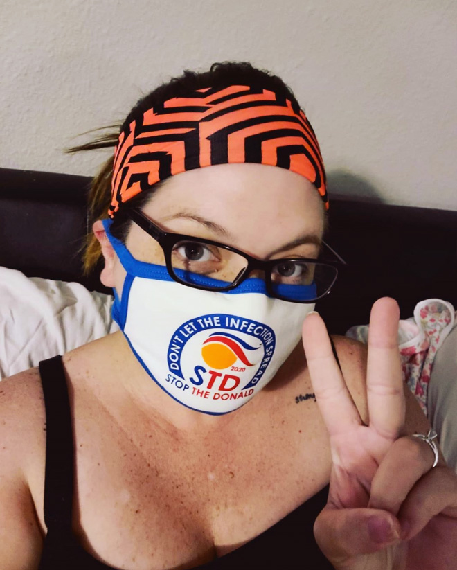 People are using face masks to fight against STD.