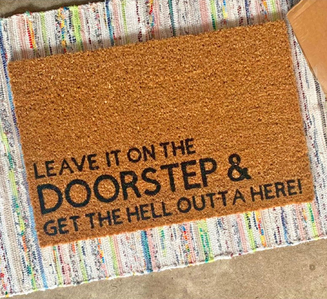 Funny doormat.