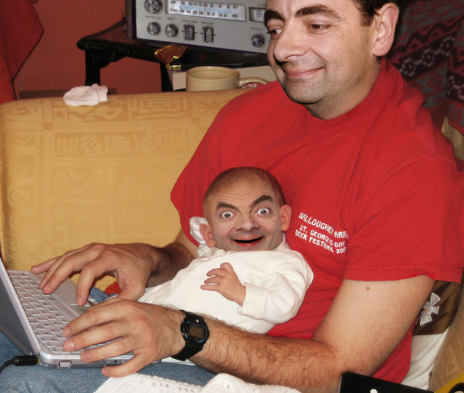 Mr. Bean meets Photoshop.