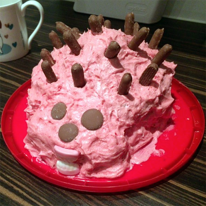 Cursed hedgehog cake.