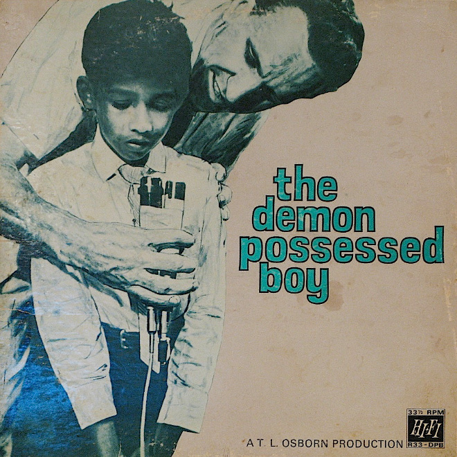 Creepy vintage Christian album cover.