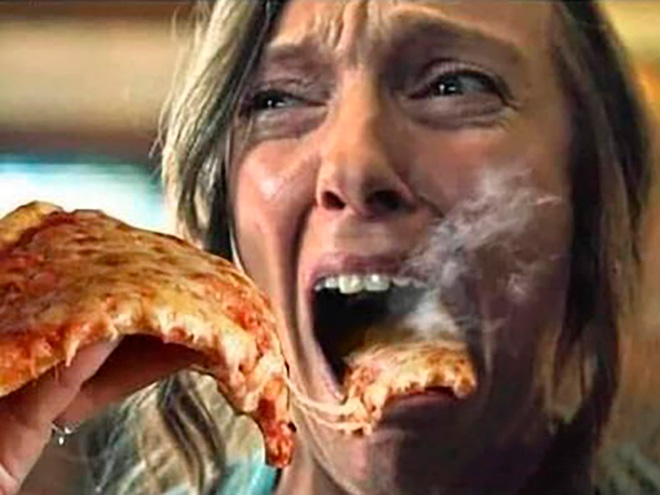 When horror movie scream meets hot pizza...