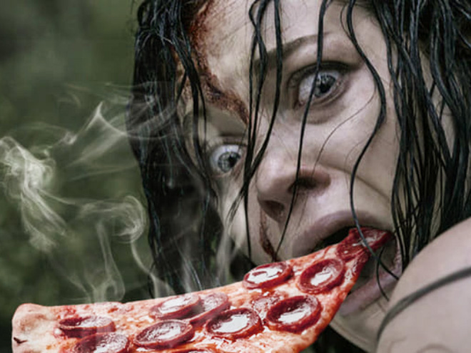 When horror movie scream meets hot pizza...