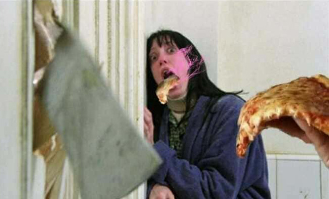 When horror movie scream meets hot pizza...