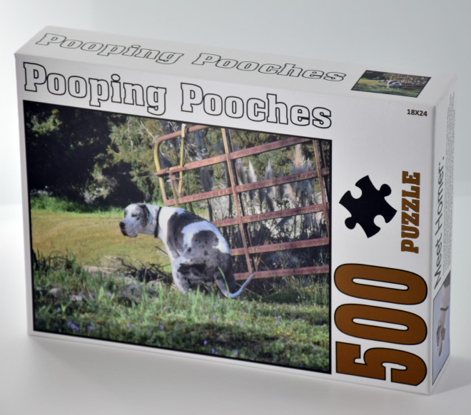 Pooping Pooches 500 piece jigsaw puzzle.