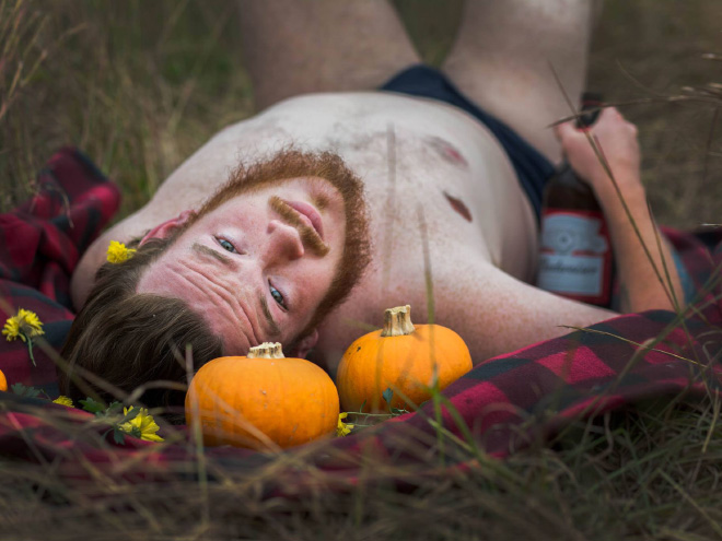 Beautiful, sensual Halloween photoshoot picture.