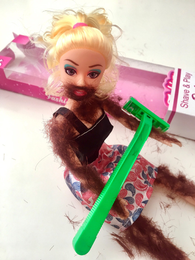 Hairy Barbie.