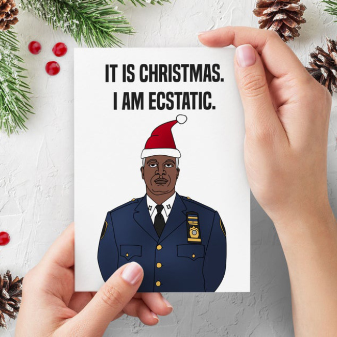 Brooklyn Nine Nine Christmas card.
