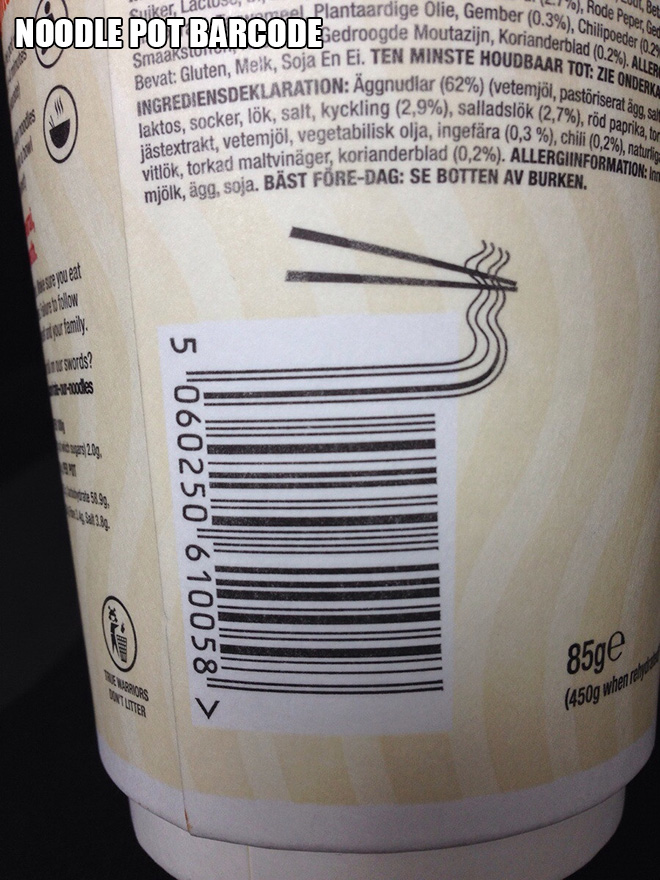 Brilliant barcode design.