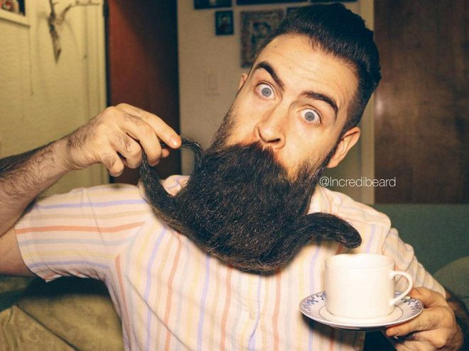 He takes his beard to the next level.