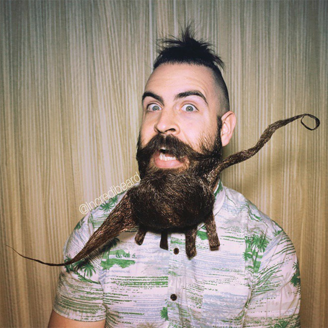 He takes his beard to the next level.