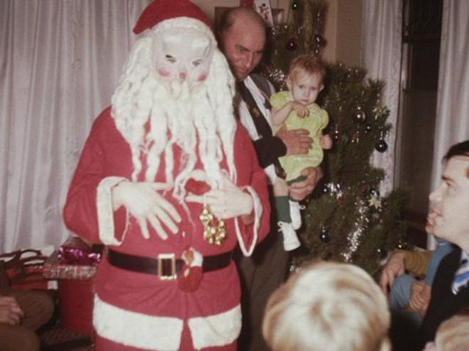 Creepy Santa that will haunt your dreams.