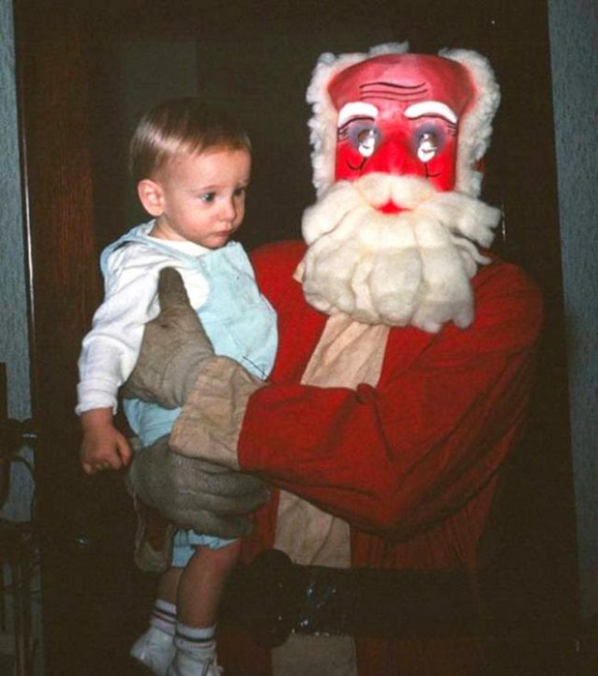 Creepy Santa that will haunt your dreams.