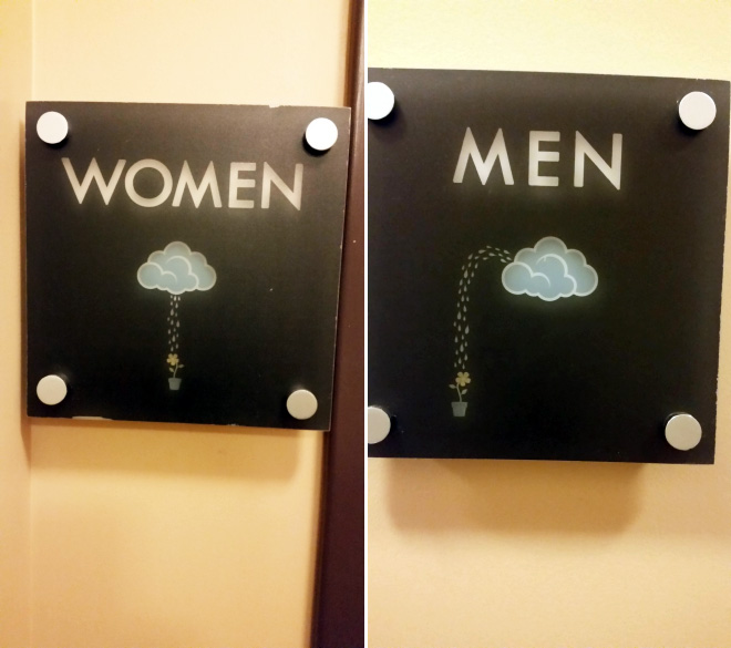 Funny bathroom sign.