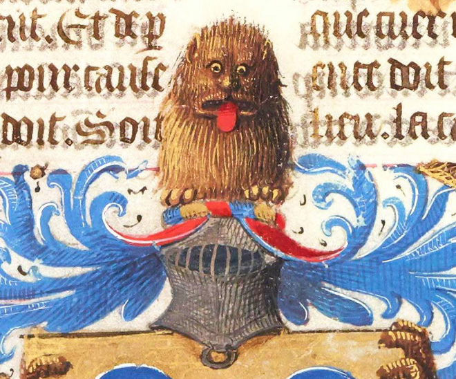 Medieval lion art.