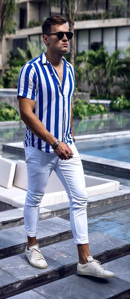 Mens Striped Shirt for Spring Summer 2021