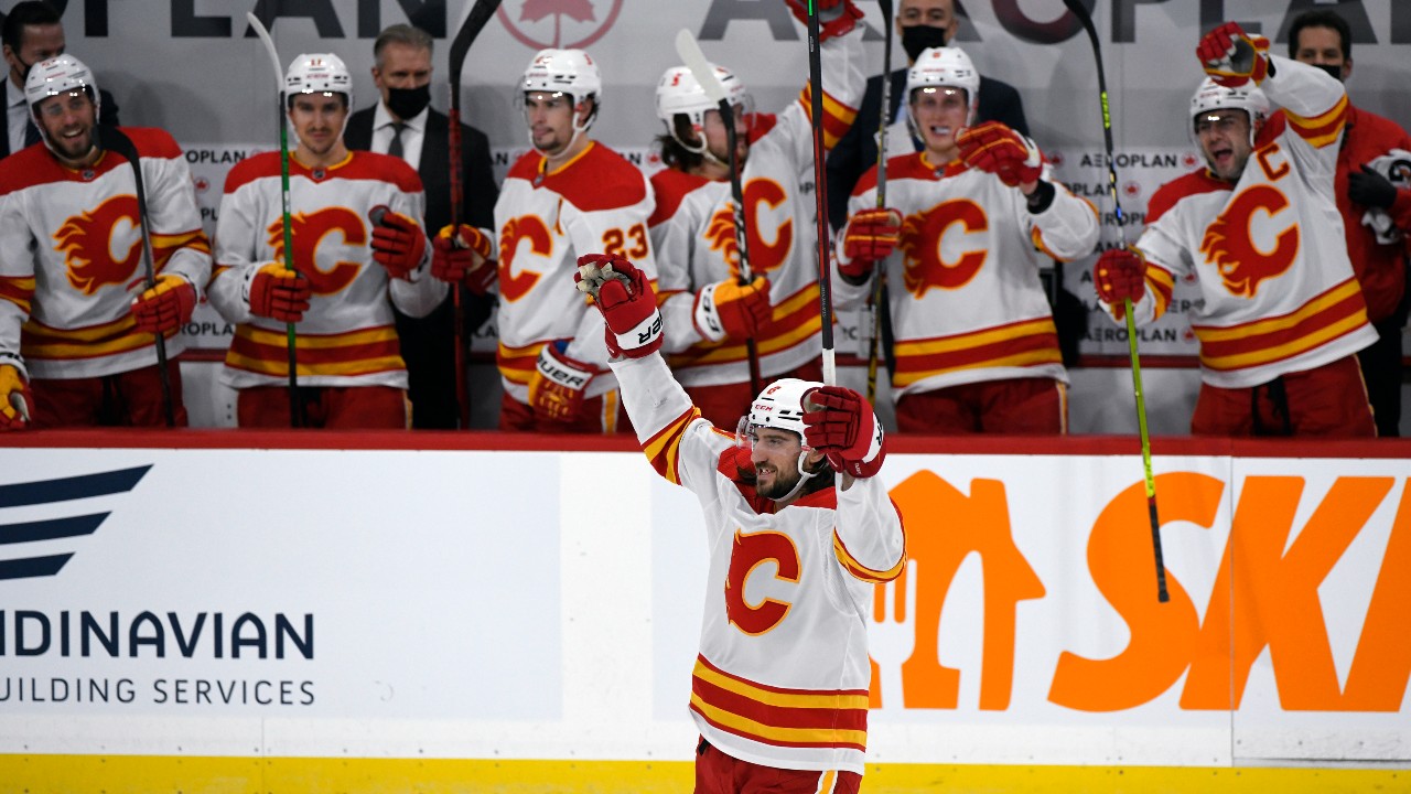 ‘We’ll take it’ Tanev’s lucky goal turns tide for Flames in win over Jets