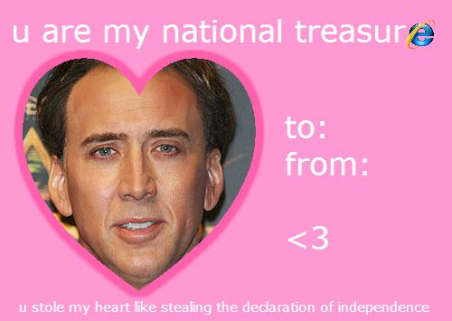 Some Last Minute Nicolas Cage Valentines