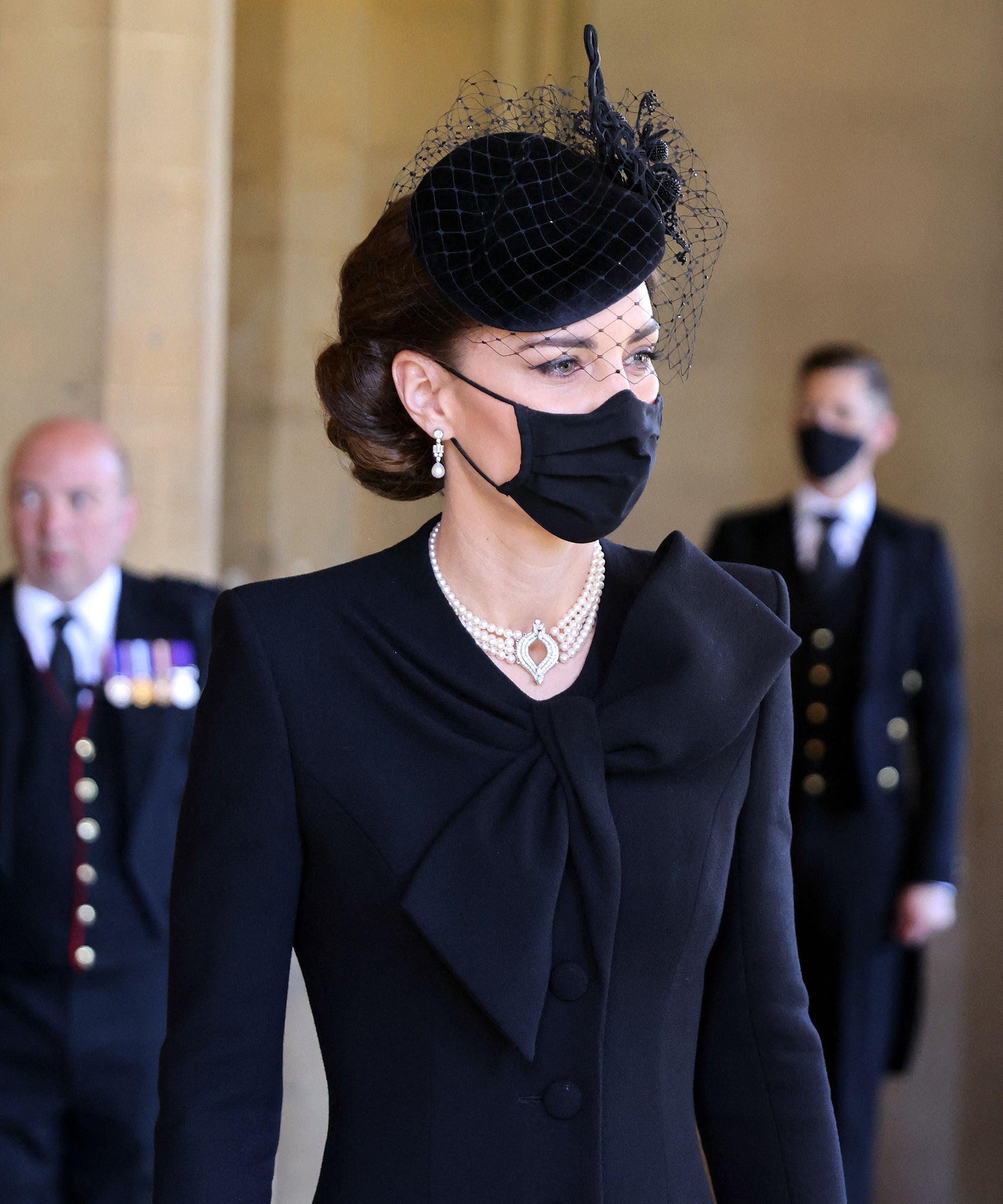 Kate Middleton’s Jewelry At Prince Philip’s Funeral Honored The Queen & Princess Diana