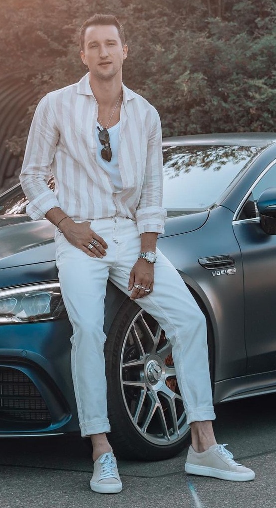 Mens White Pant Outfit Ideas 2021