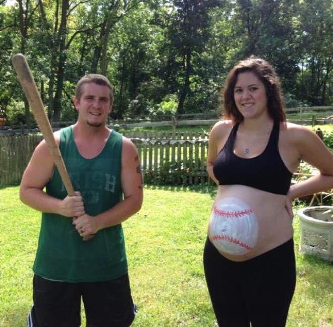 Some people have very *ahem* interesting ideas for pregnancy photos...