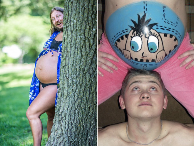Some people have very *ahem* interesting ideas for pregnancy photos...