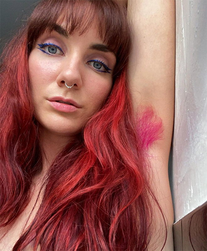 Women With Dyed Armpit Hair Awkward Instagram Beauty Trend 