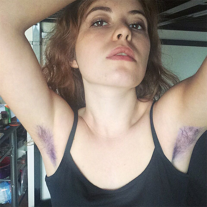 Colorful armpit hair is an actual Instagram trend.