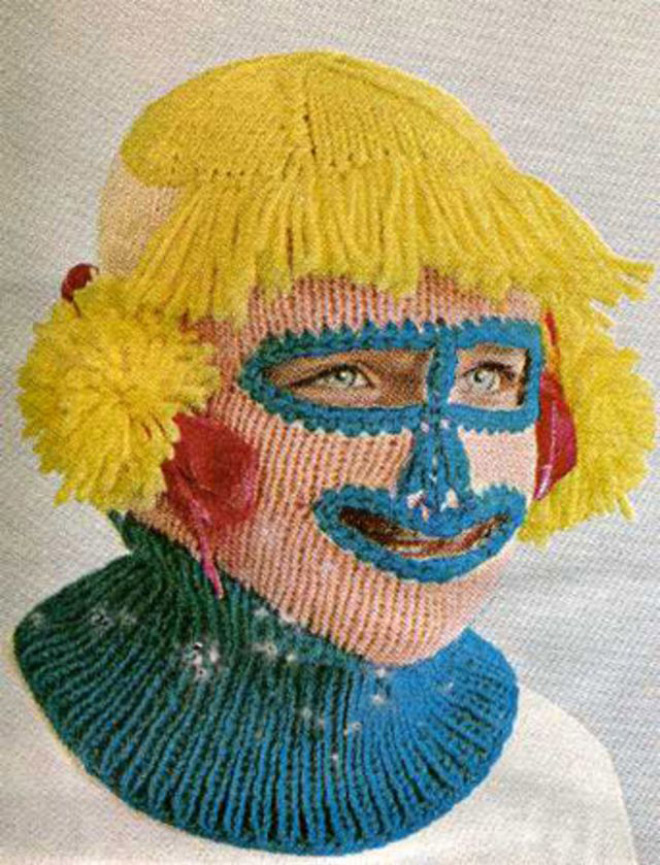 Creepy vintage knitted balaclavas is my favorite thing.