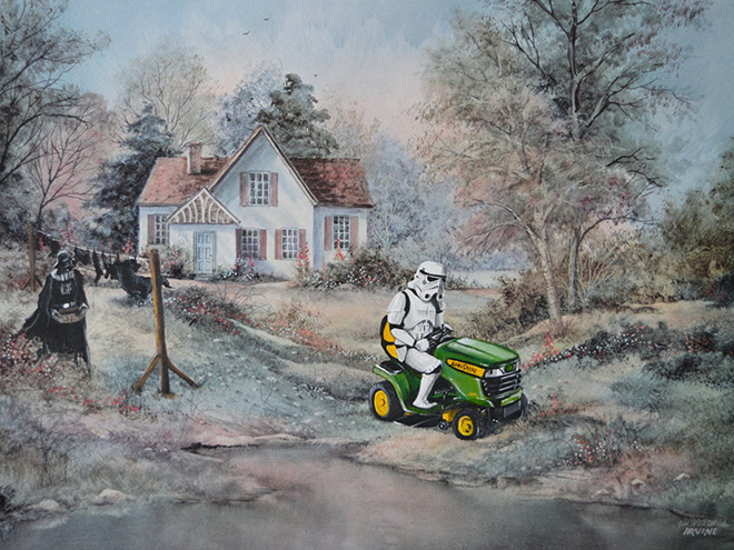 Repainted thrift store painting.