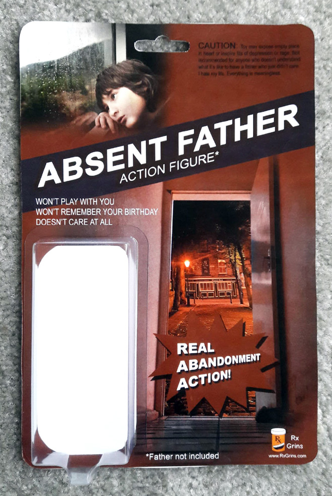 Absent dad action figure.